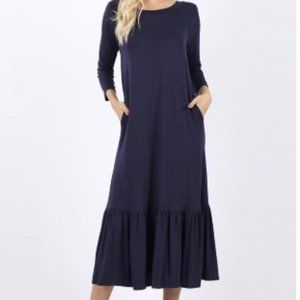 Navy Blue Maxi Dress